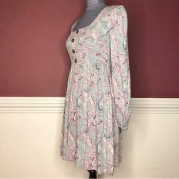 Mudd square neck long sleeve midi size XS cute spring - Picture 2 of 3